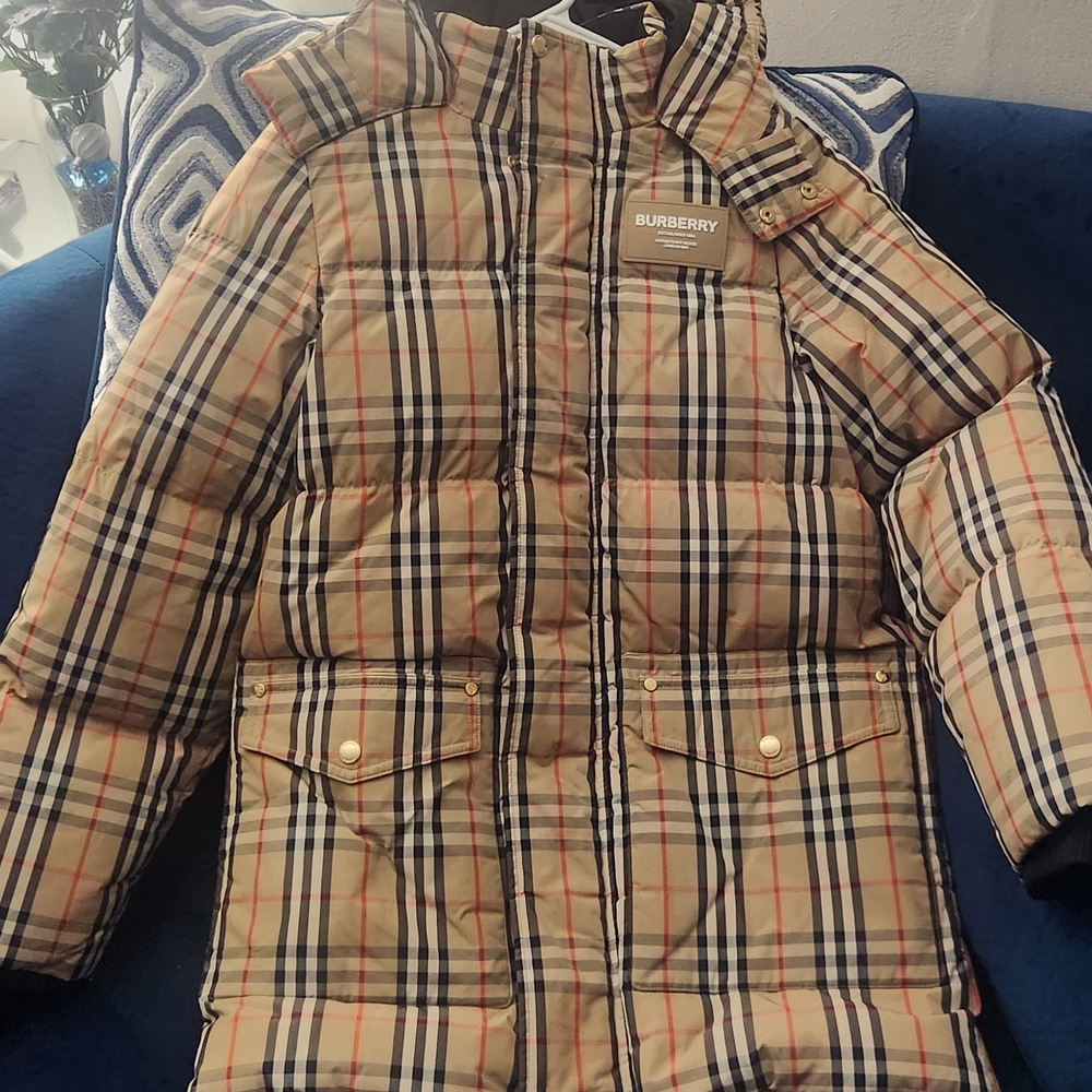 Burberry Kids Checkered Jacket - Beige and Black